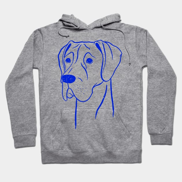 Great Dane (Yellow and Blue) Hoodie by illucalliart